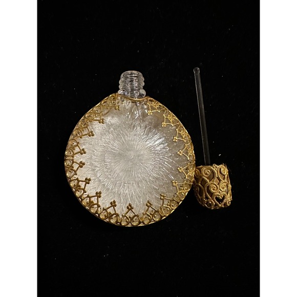 Vintage Miniature Decorative Purse Perfume Bottle Petit Point - Picture 3 of 4